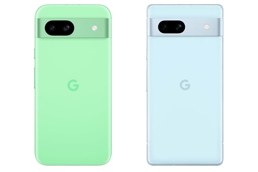 Google Pixel 8a против Pixel 7a сзади