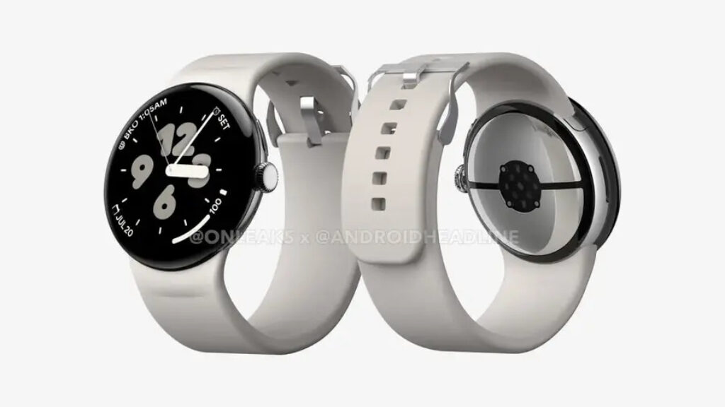 Pixel Watch 3 XL спереди и сзади