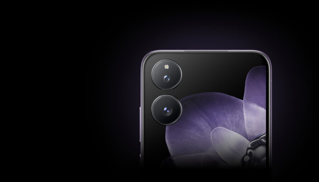 Xiaomi Mix Flip на черном фоне