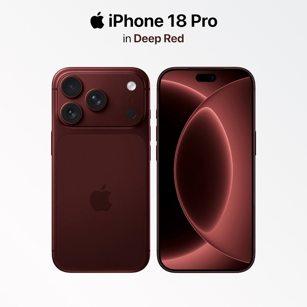 iPhone 18 Pro получит новый красный цвет и уменьшенный вырез