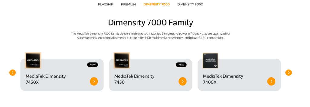 MediaTek Dimensity 7450 и 7450X
